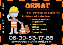 Logo de ORMAT, société de travaux en bâtiment