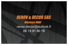 Logo de RENOV & DECOR, société de travaux en Construction, murs, cloisons, plafonds