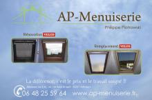 Logo de AP-MENUISERIE, société de travaux en Changement de vitres cassées