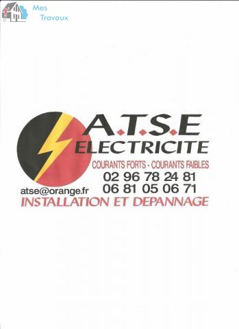 Logo de ATSE, société de travaux en Installation électrique : rénovation complète ou partielle