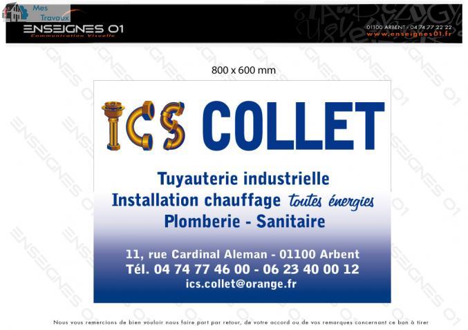 Logo de ics collet, société de travaux en Chauffage - Chaudière - Cheminée