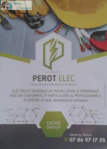 Logo de PEROT ELEC, société de travaux en Installation électrique : rénovation complète ou partielle