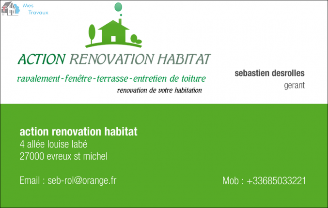 Logo de action renovation habitat, société de travaux en Ravalement de façades