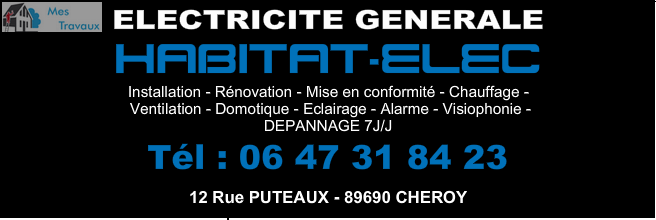 Logo de HABITAT-ELEC, société de travaux en Installation électrique : rénovation complète ou partielle