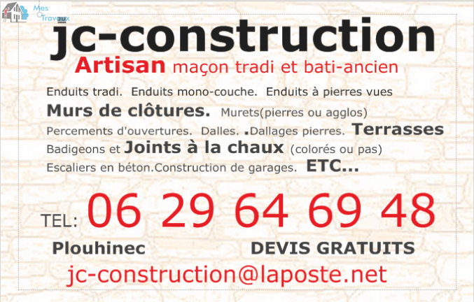 Logo de JC-CONSTRUCTION, société de travaux en bâtiment
