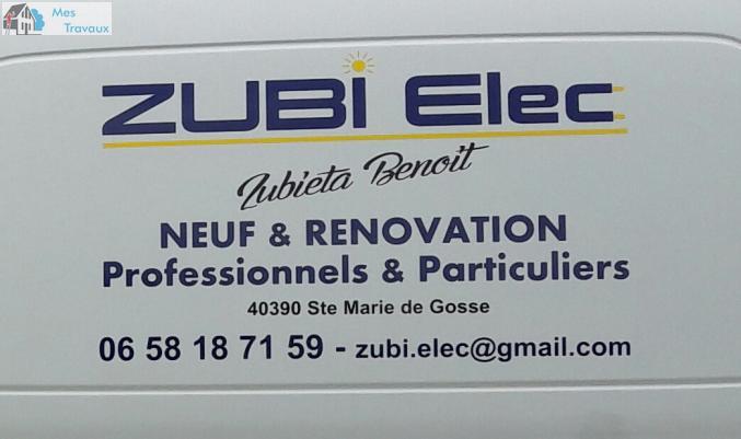 Logo de ZUBI ELEC, société de travaux en Installation électrique : rénovation complète ou partielle