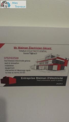 Logo de MAIMAN, société de travaux en Installation électrique : rénovation complète ou partielle