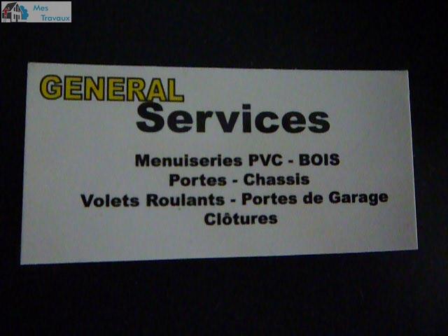 Logo de GENERAL SERVICES, société de travaux en Fourniture et remplacement de porte ou fenêtre en PVC