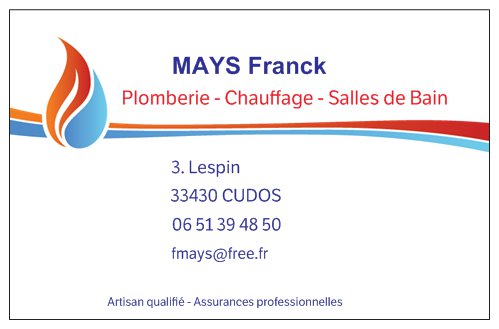 Logo de Ets Franck MAYS, société de travaux en Plomberie : installation ou rénovation complète