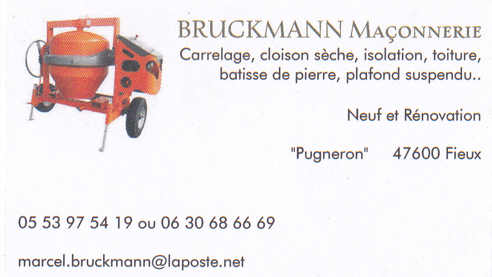 Logo de BRUCKMANN maçonnerie, société de travaux en Maçonnerie : construction de murs, cloisons, murage de porte