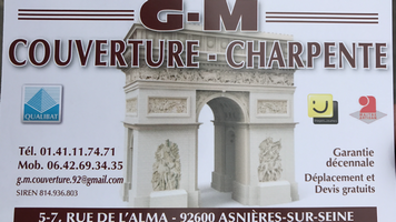 Logo de Gm couverture, société de travaux en Etanchéité - Isolation des toitures