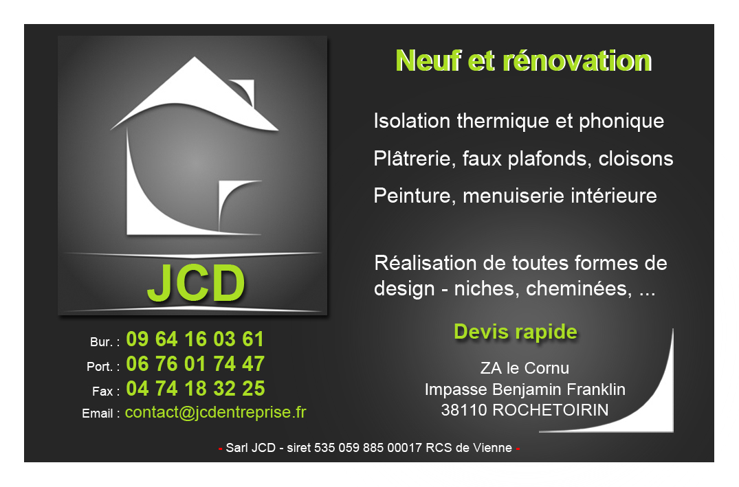 Logo de JCD, société de travaux en Rénovation complète d'appartements, pavillons, bureaux