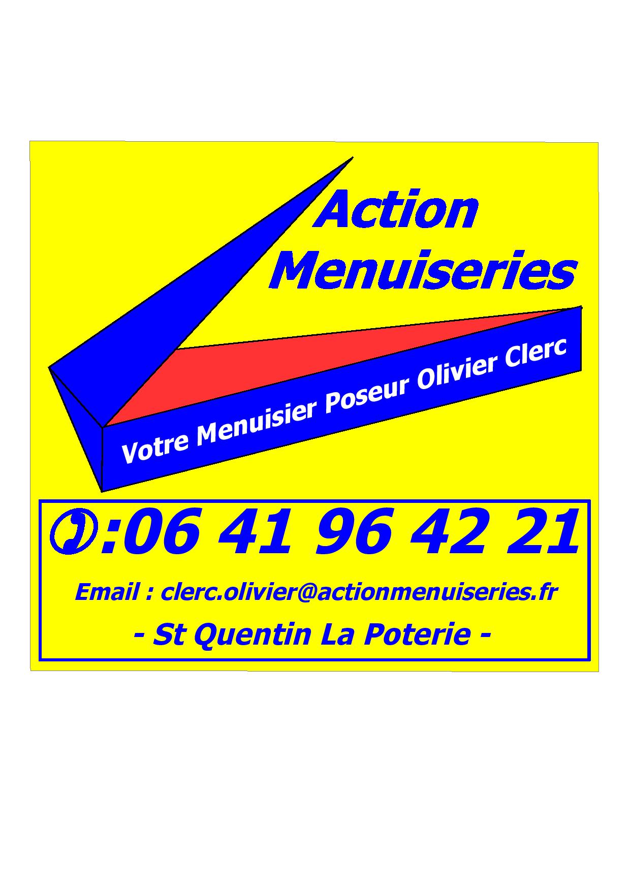 Logo de ACTION MENUISERIES, société de travaux en Fourniture et remplacement de porte ou fenêtre en PVC