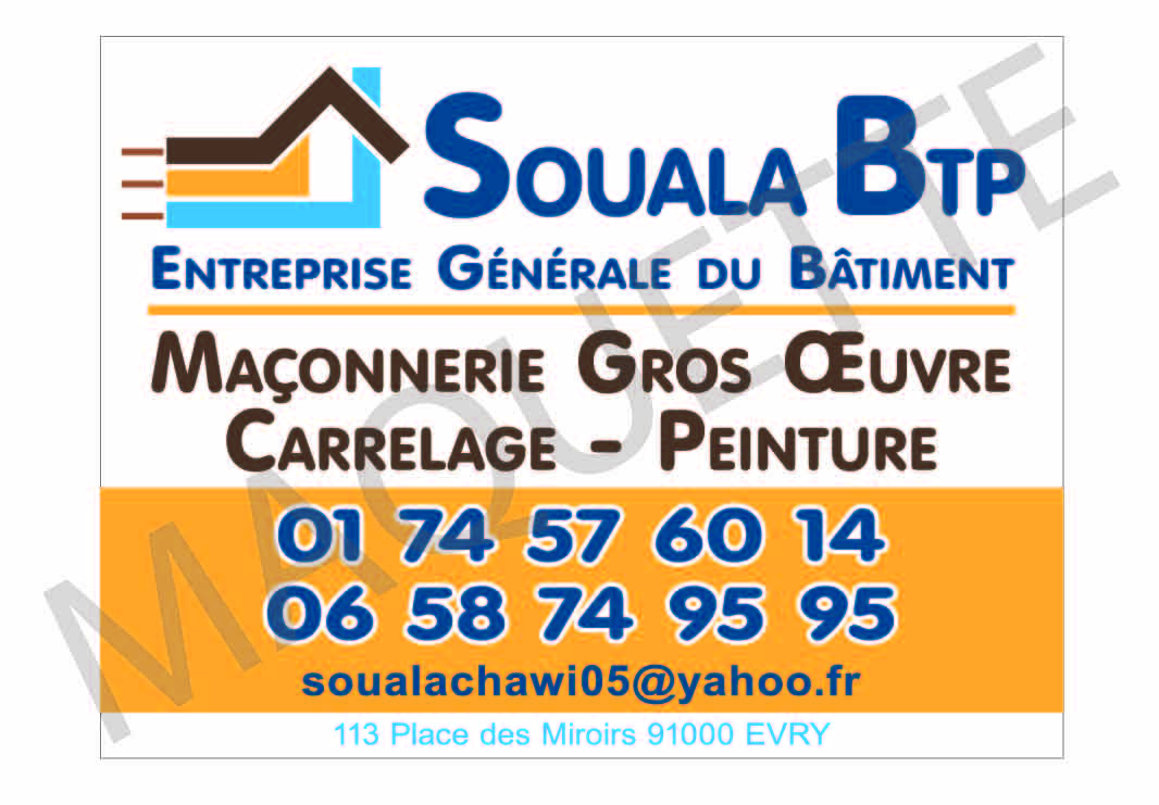 Logo de souala BTP, société de travaux en Maçonnerie : construction de murs, cloisons, murage de porte