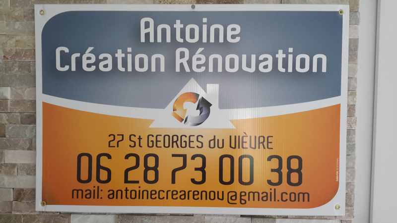 Logo de SAS Antoine création rénovation, société de travaux en Couverture (tuiles, ardoises, zinc)