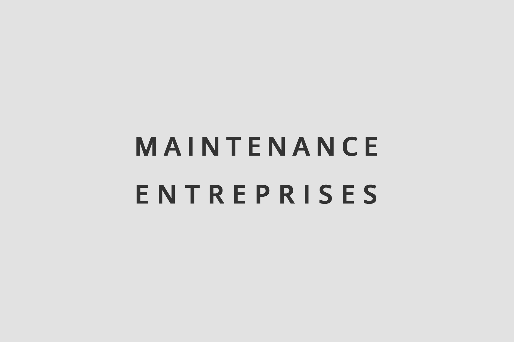 Logo de MAINTENANCE ENTREPRISES, société de travaux en Locaux Professionnels