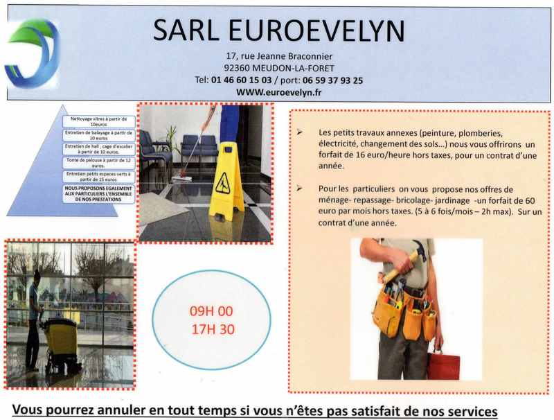 Logo de SARL EUROEVELYN, société de travaux en Locaux Professionnels