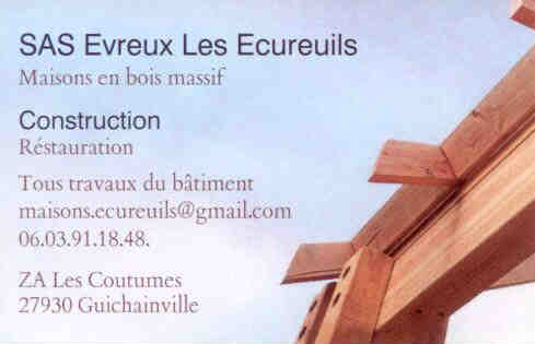 Logo de Evreux les Ecureuils, société de travaux en Construction de maison en bois