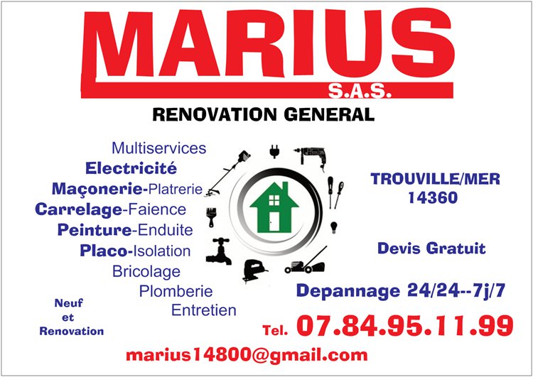Logo de MARIUS, société de travaux en Fourniture et pose de carrelage