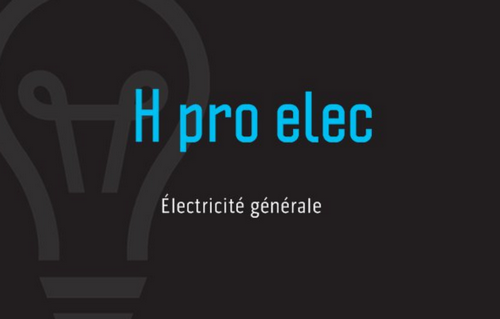 Logo de H pro elec, société de travaux en Domotique