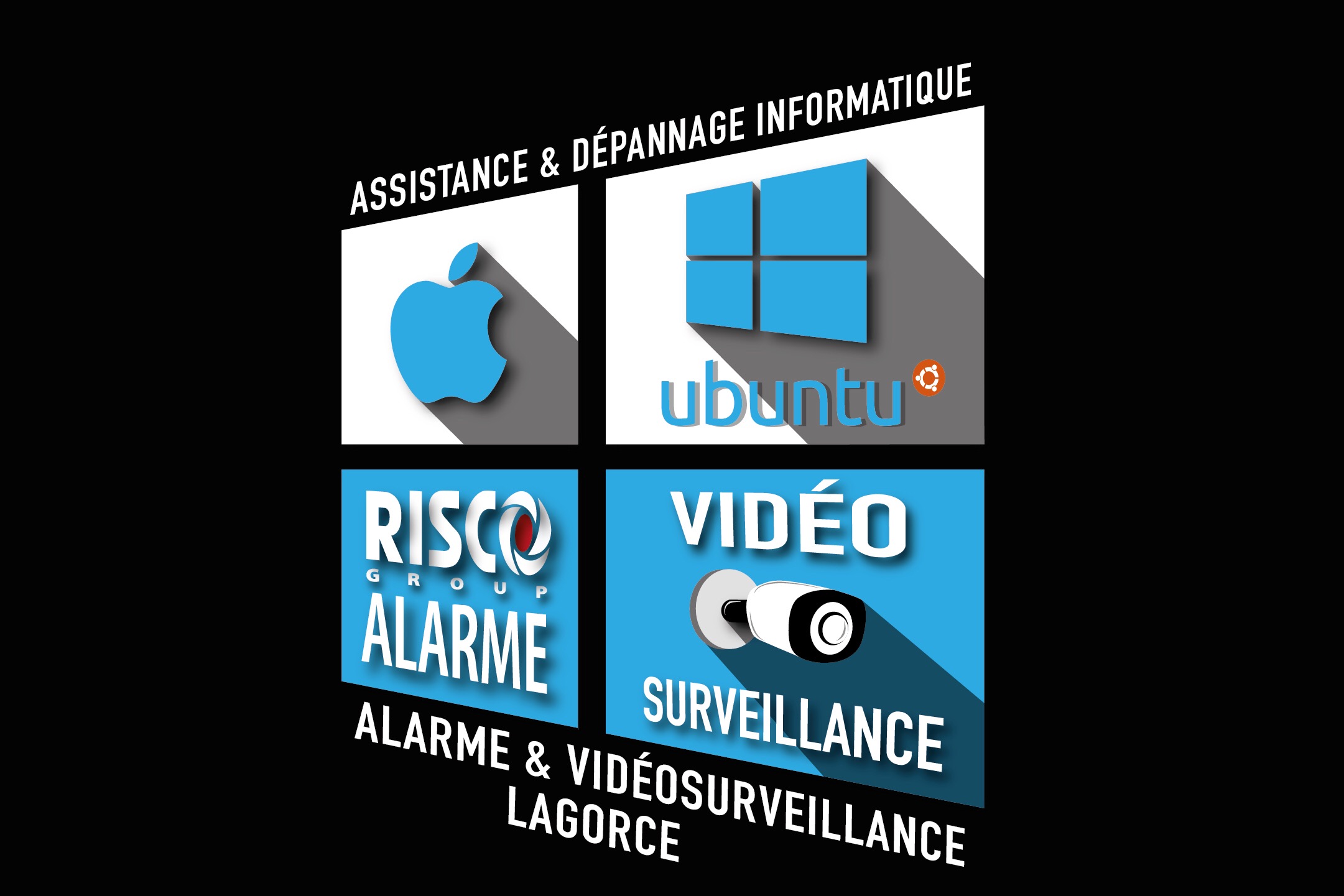 Logo de Assistance Et Depannage Informatique, Alarme et Vidéosurveillance Lagorce, société de travaux en Alarme domicile