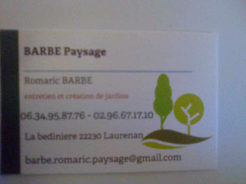 Logo de Barbe paysage, société de travaux en Entretien de jardin (ponctuel ou à l'année)