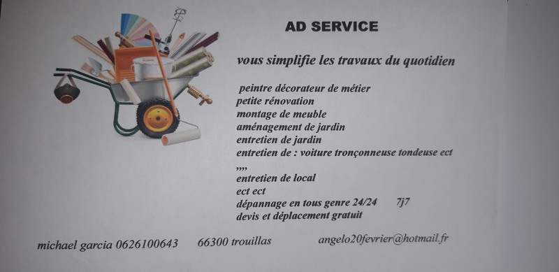 Logo de Ad service, société de travaux en Entretien de jardin (ponctuel ou à l'année)