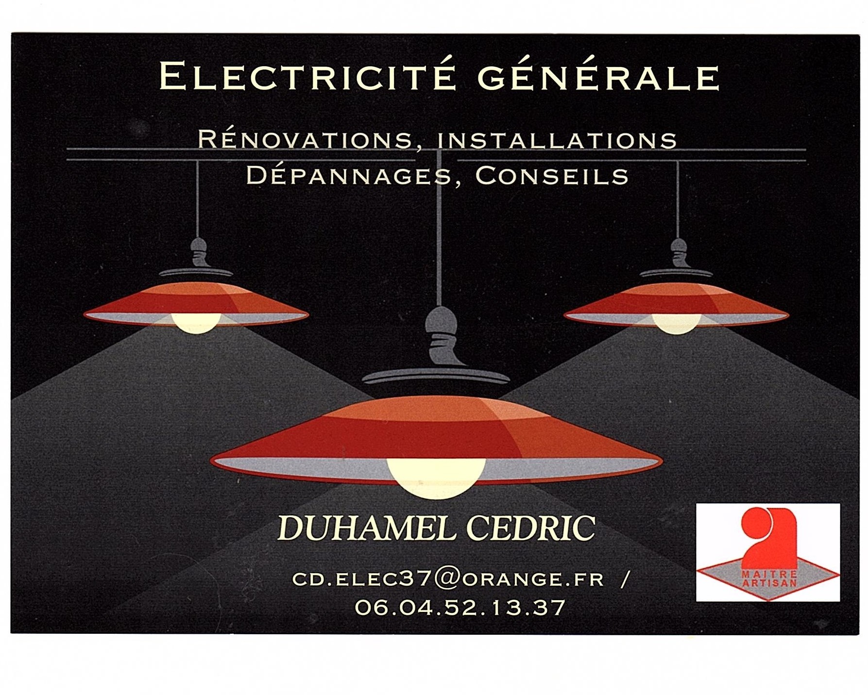 Logo de Cédric Duhamel Electricité Générale, société de travaux en Dépannage électrique