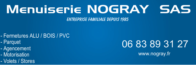 Logo de Menuiserie NOGRAY, société de travaux en Fourniture et installation d'un bloc porte