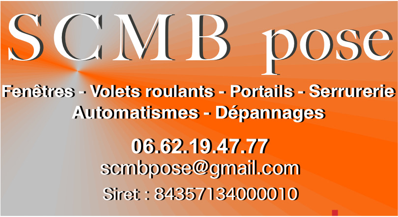 Logo de SCMB pose, société de travaux en Fourniture et installation de Volets roulant