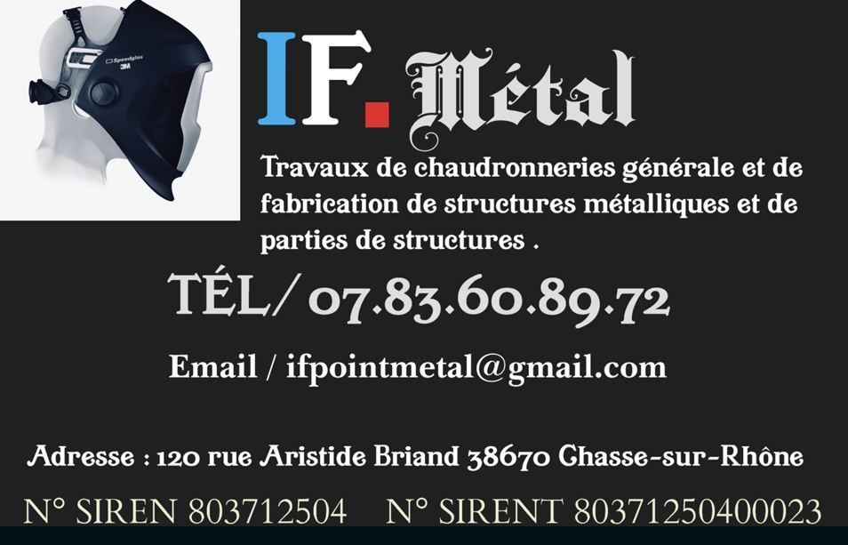 Logo de IF.métal, société de travaux en Création d'un escalier sur mesure (bois, métal, béton, verre)