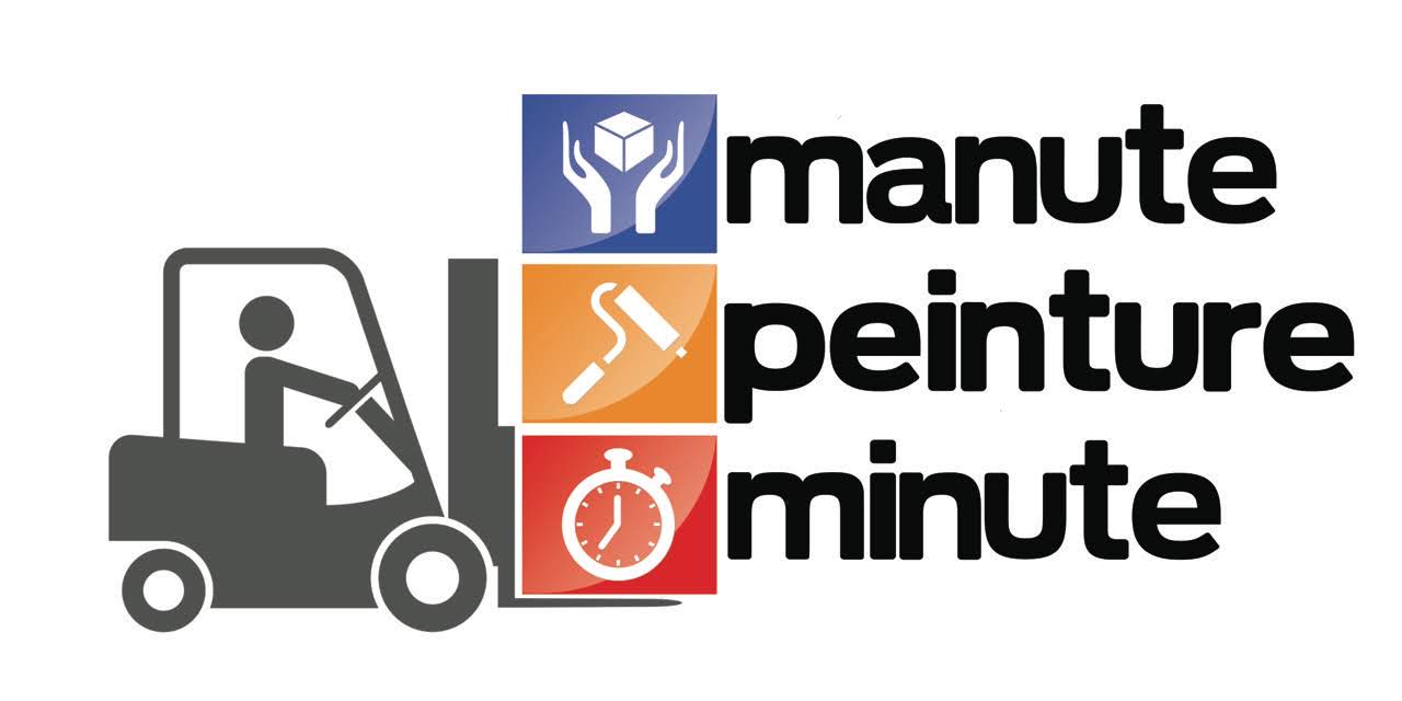 Logo de manute peinture minute, société de travaux en Déménagements industriels, transferts de bureaux