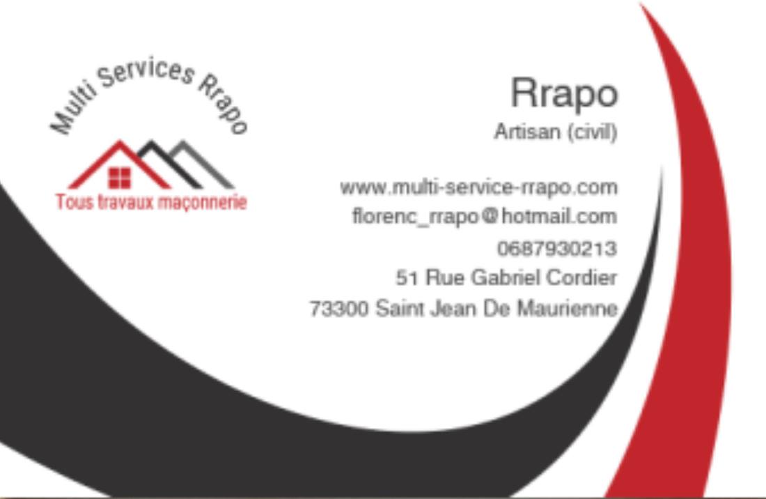 Logo de Multiservices Rrapo, société de travaux en Maçonnerie : construction de murs, cloisons, murage de porte
