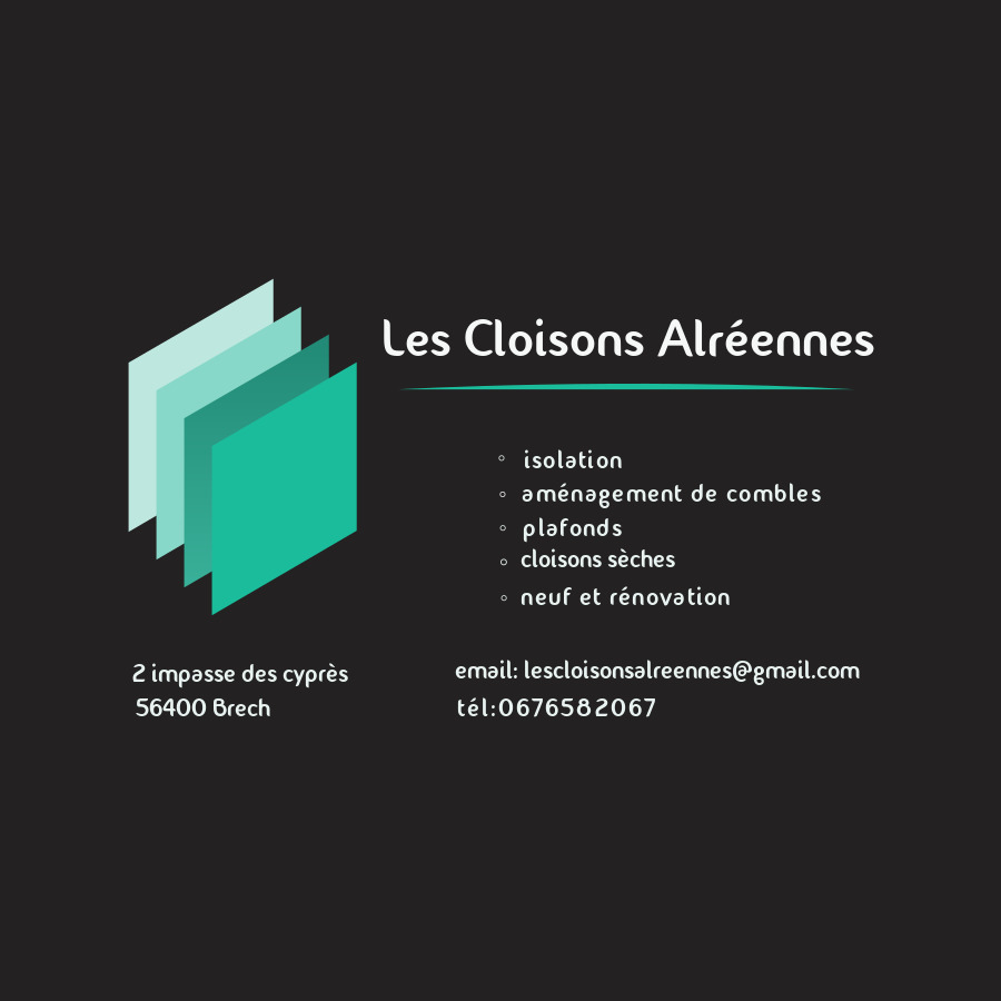 Logo de les cloisons alréennes, société de travaux en Construction, murs, cloisons, plafonds en plaques de plâtre