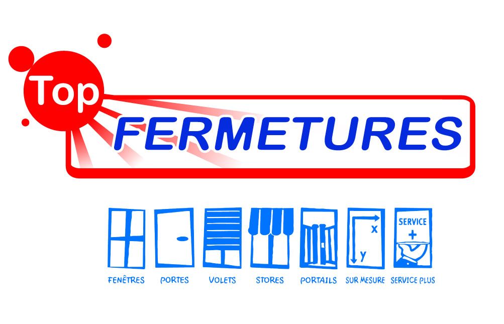 Logo de TOP FERMETURES, société de travaux en Création d'un escalier sur mesure (bois, métal, béton, verre)