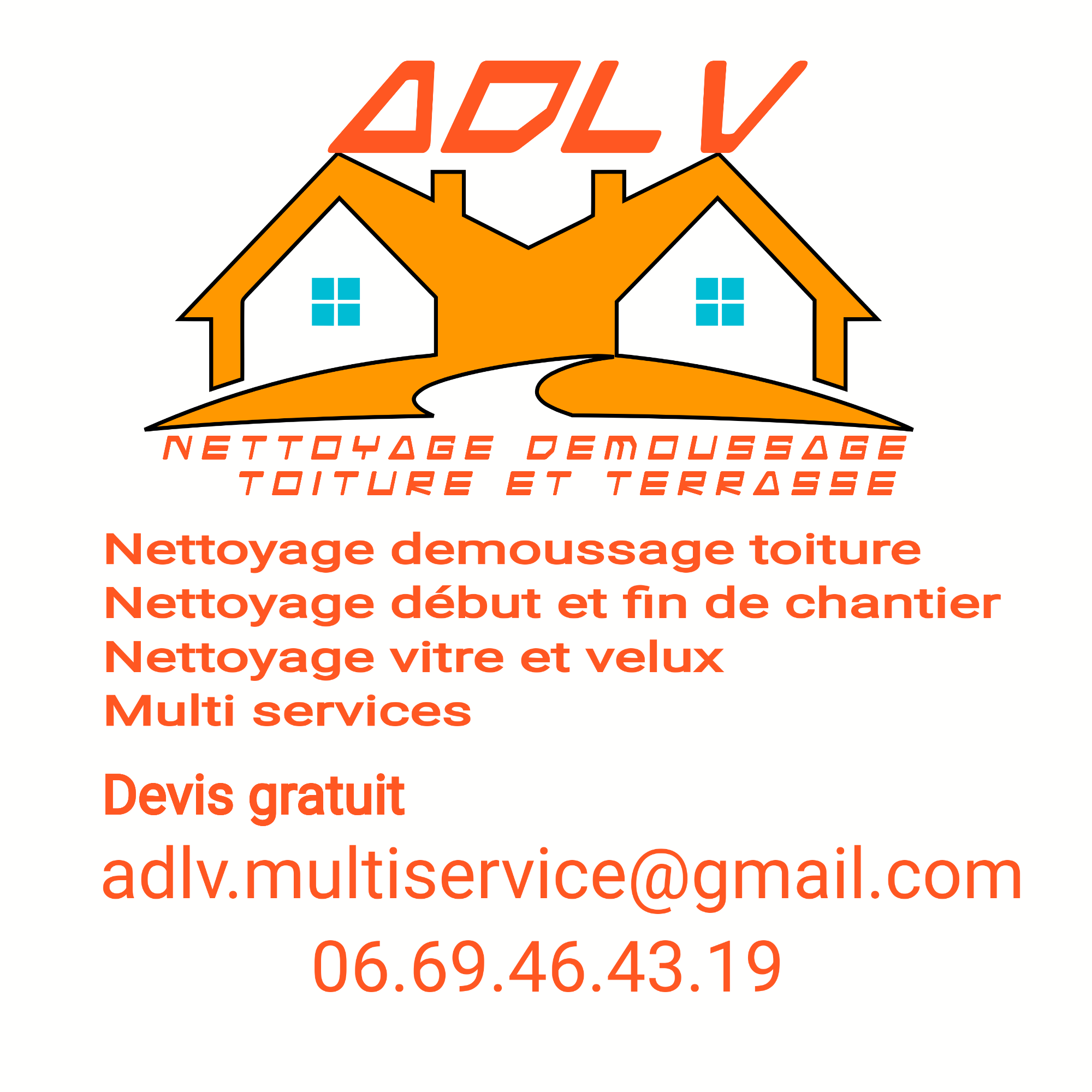 Logo de ADLV nettoyage demoussage toiture et terrasse, société de travaux en Autre catégorie