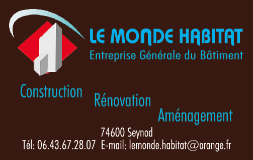 Logo de LE MONDE HABITAT, société de travaux en Maçonnerie : construction de murs, cloisons, murage de porte