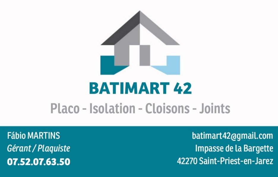 Logo de BATIMART 42, société de travaux en Construction, murs, cloisons, plafonds en plaques de plâtre