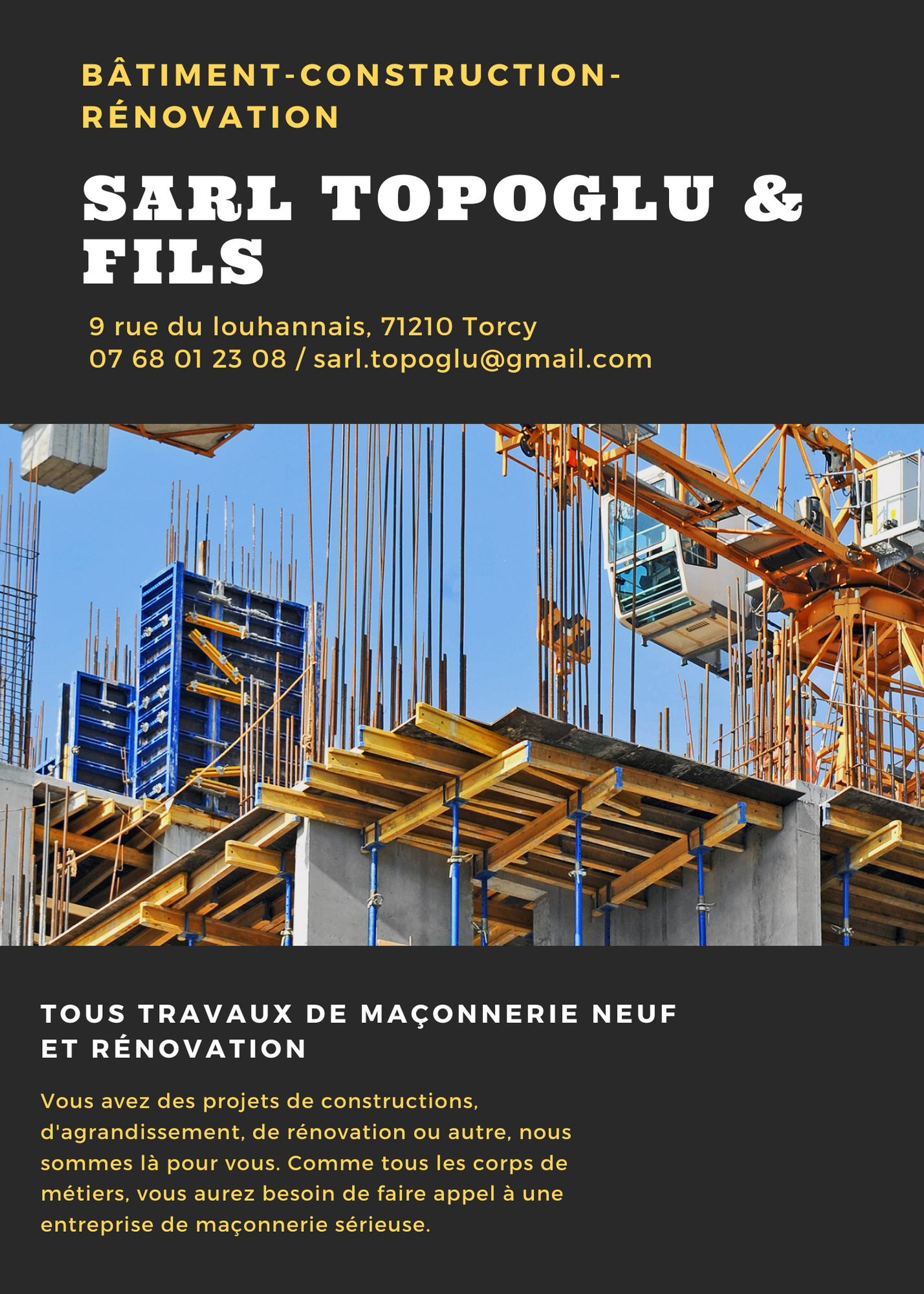 Logo de Bâtiment-construction-rénovation SARL TOPOGLU & fils, société de travaux en bâtiment