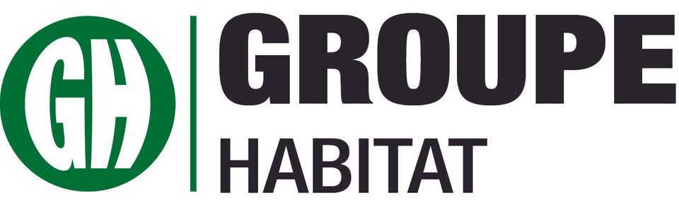 Logo de groupe habitat, société de travaux en Construction, murs, cloisons, plafonds en plaques de plâtre