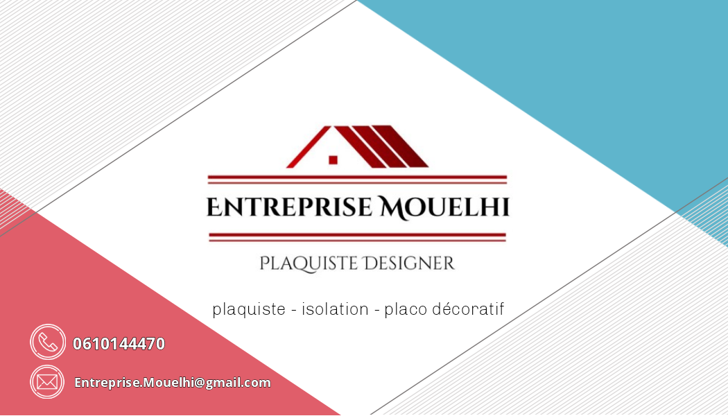 Logo de Entreprise.Mouelhi, société de travaux en Construction, murs, cloisons, plafonds en plaques de plâtre