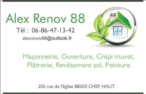 Logo de alex renov 88, société de travaux en Travaux divers