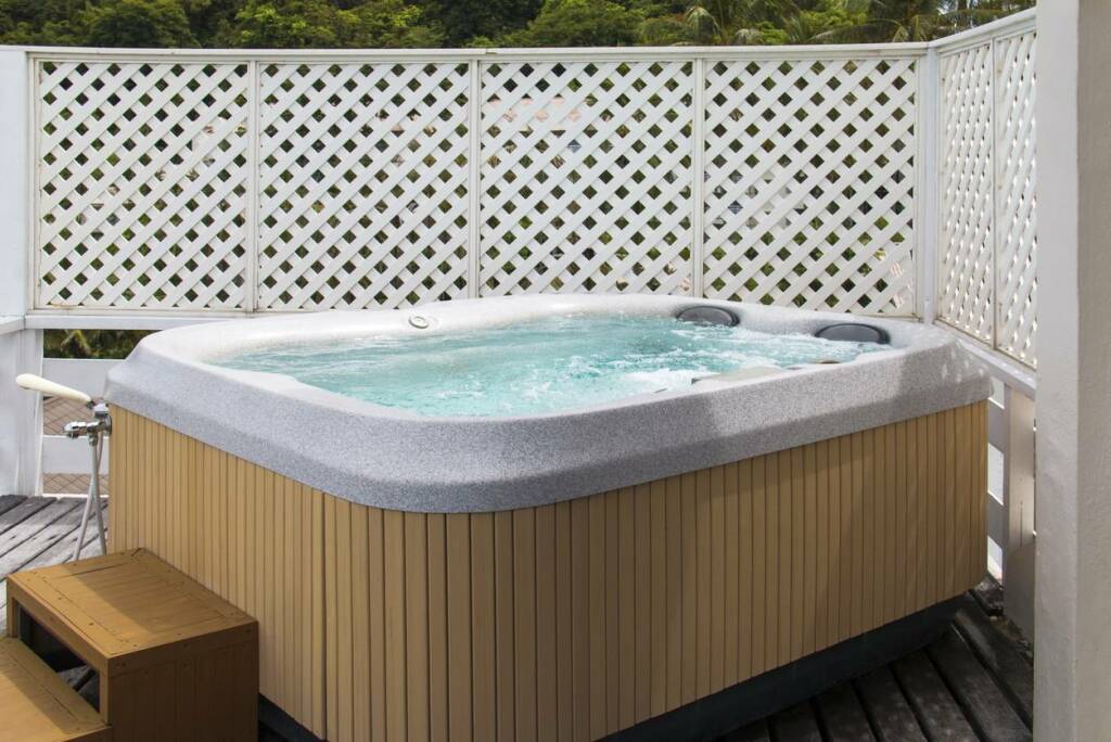 installation d'un spa gonflable