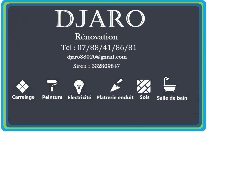 Logo de Djaro, société de travaux en Rénovation complète d'appartements, pavillons, bureaux