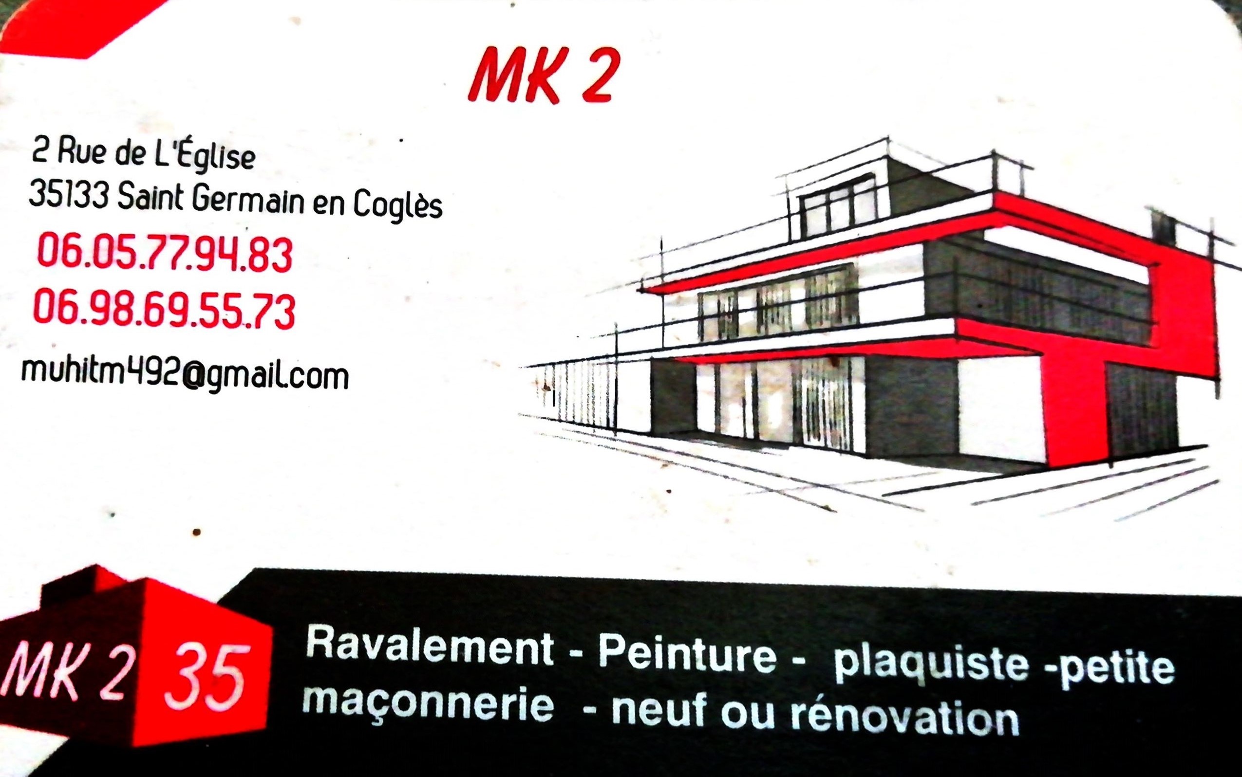 Logo de MK2 -35 -, société de travaux en Fourniture et pose de carrelage
