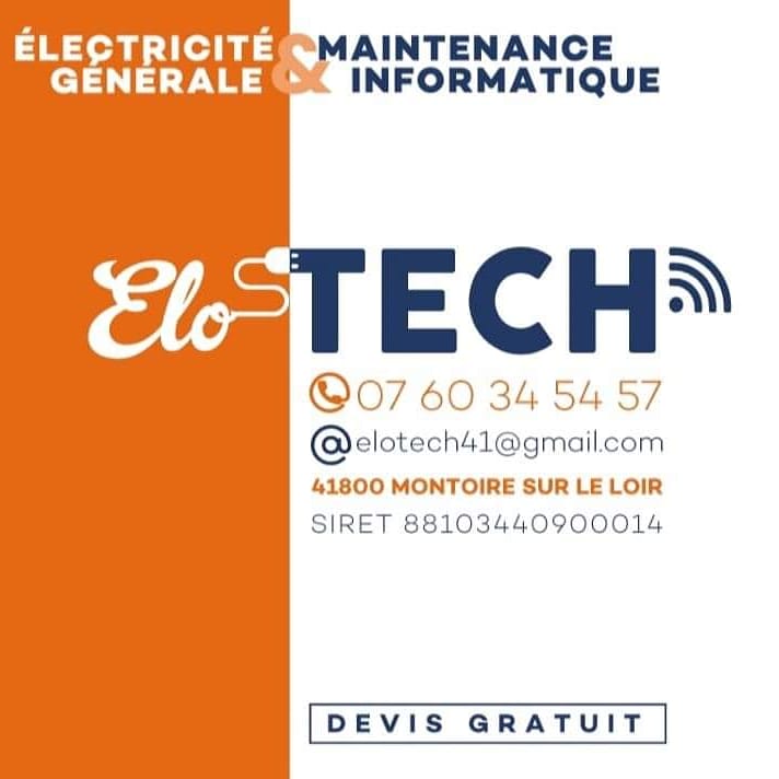 Logo de ELO'TECH, société de travaux en Petits travaux en électricité (rajout de prises, de luminaires ...)