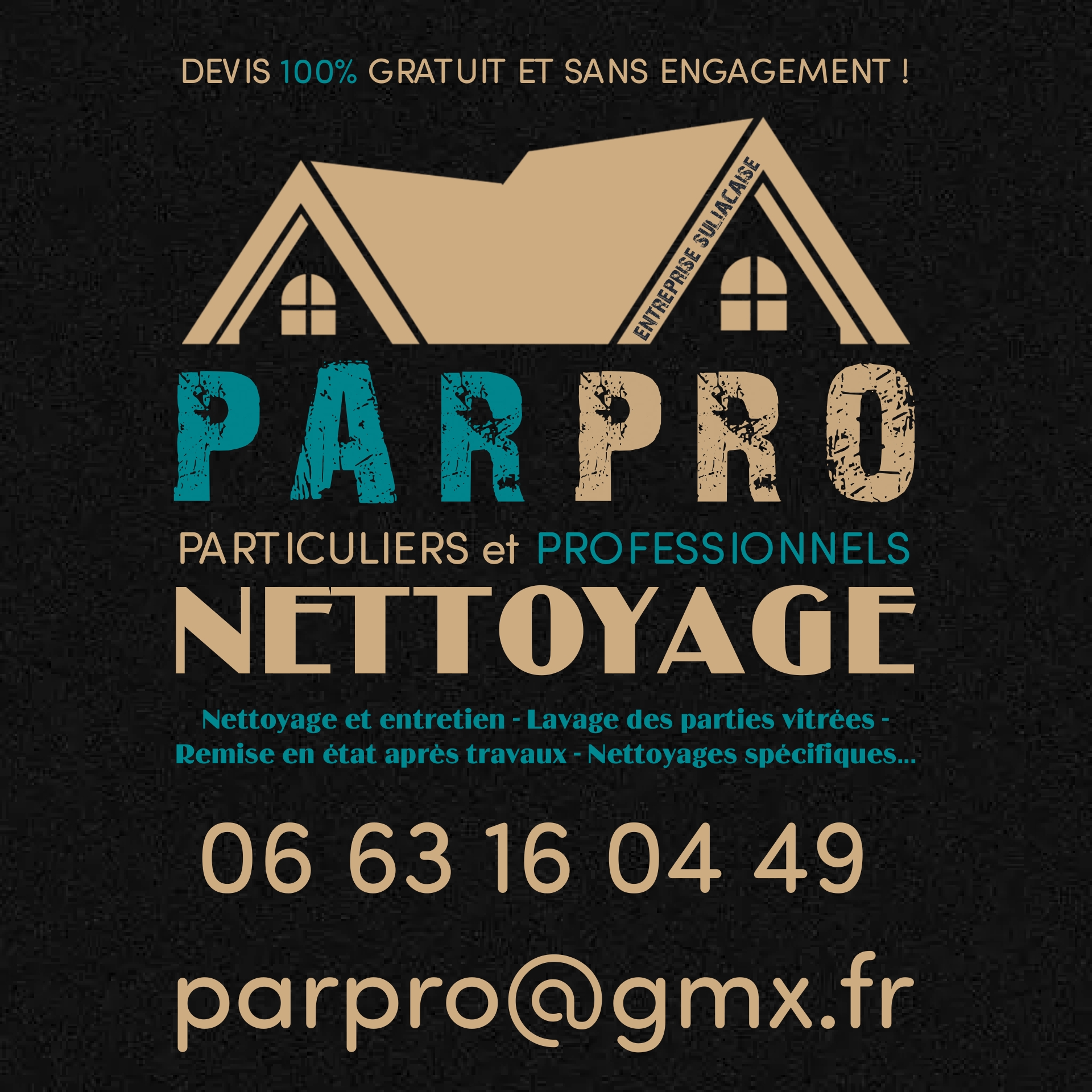 Logo de PARPRO NETTOYAGE, société de travaux en Nettoyage de vitre