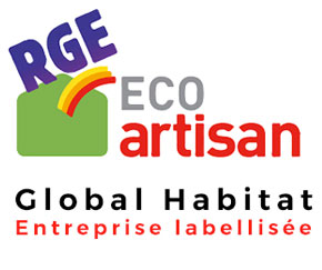 Logo de global habitat, société de travaux en Construction, murs, cloisons, plafonds