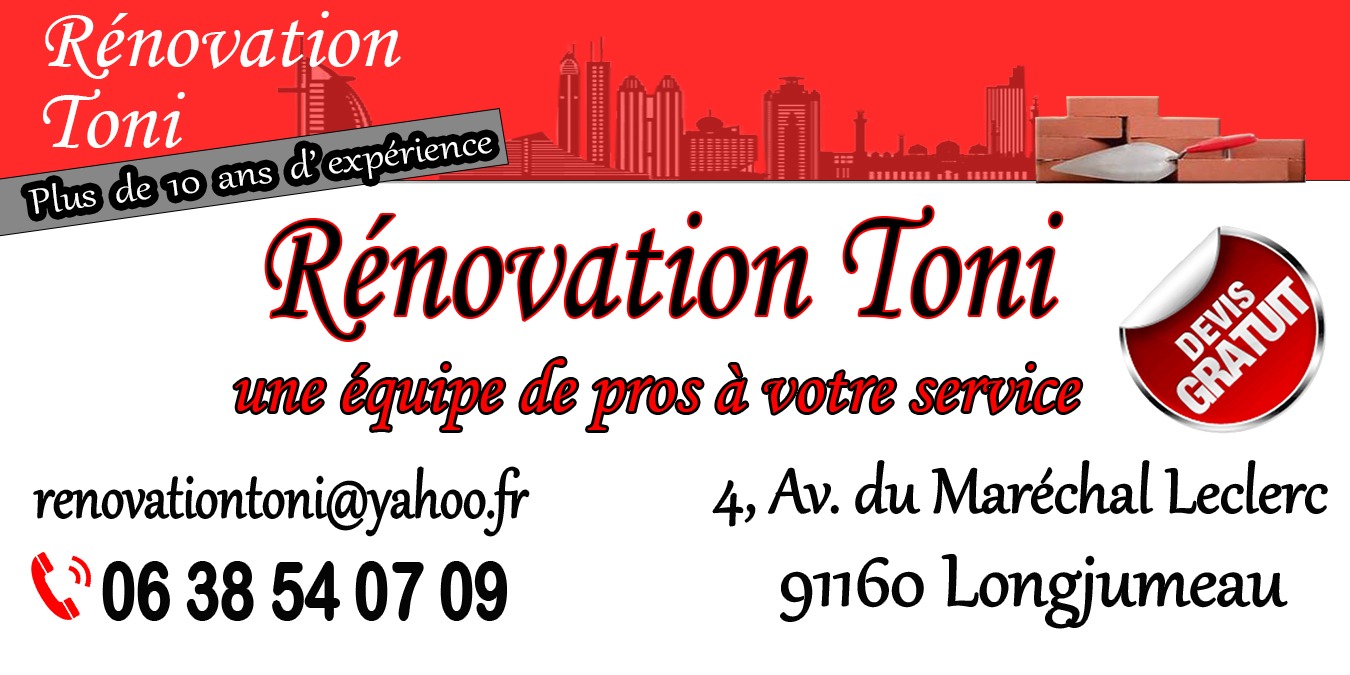 Logo de Renovationtoni@yahoo.fr, société de travaux en Fourniture et remplacement de porte ou fenêtre en PVC