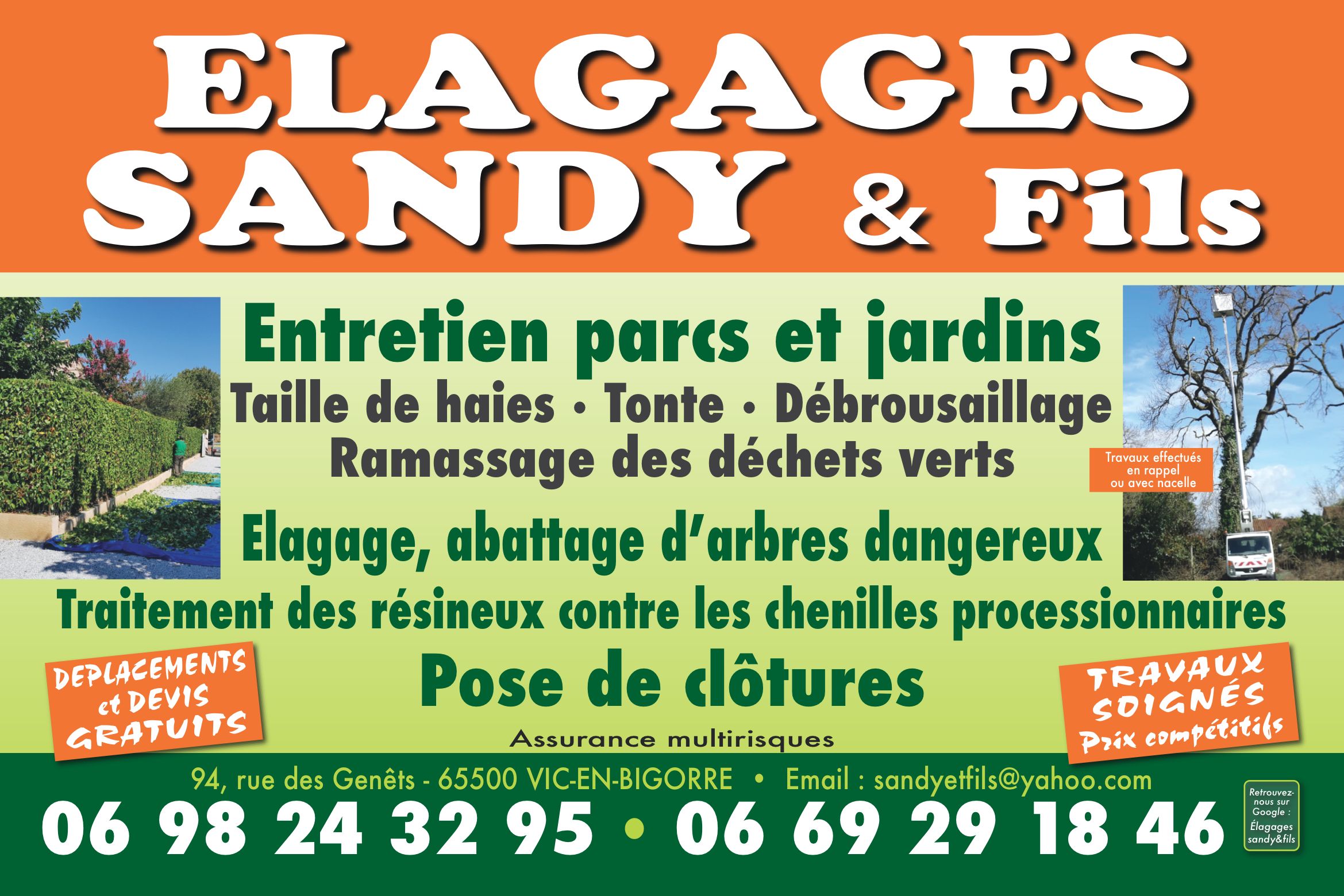 Logo de Élagages sandy&fils, société de travaux en Décoration jardin / patio / pergola / treillage / fontaine